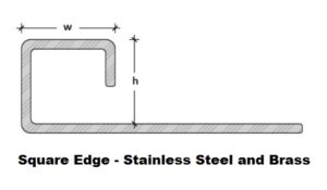 8. Square Edge - Stainless Steel and Brass - TD