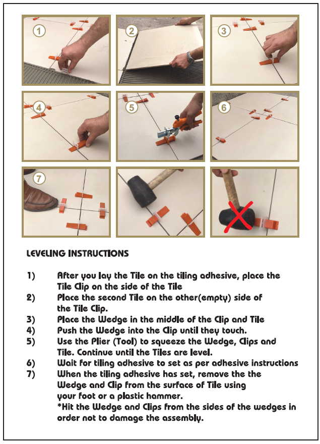 Self-Levelling Installation Instructions
